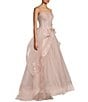 Color:Rose - Image 5 - Social Strapless Tulle Ball Gown
