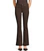 GB Solid Denim Flare Leg Jeans, Color:Brown - Image 1