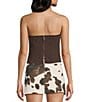 GB Solid Denim Tube Top, Color:Brown - Image 2