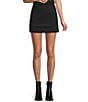 GB Solid Knit Mini Skort, Color:Black - Image 1