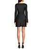 GB Solid Long Sleeve Satin Mini Dress - Image 2