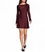 GB Solid Long Sleeve Satin Mini Dress - Image 1