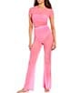 Color:Poolside Pink - Image 3 - Solid Mesh Coordinating Swimsuit Cover Up Pants