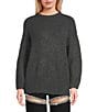 GB Solid Oversized Sweater, Color:Charcoal - Image 3