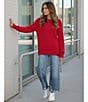 GB Solid Oversized Sweater, Color:Scarlet - Image 6