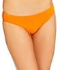 GB Solid Scrunchie Textured Classic Hipster Swim Bottom, Color:Acidic Orange - Image 1