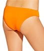GB Solid Scrunchie Textured Classic Hipster Swim Bottom, Color:Acidic Orange - Image 2