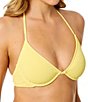 GB Solid Scrunchie Textured Halter Underwire Swim Top - Image 4