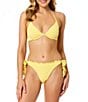 GB Solid Scrunchie Textured Halter Underwire Swim Top - Image 5