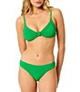 GB Solid Scrunchie Textured Knot Bralette Swim Top - Image 3