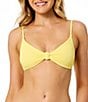 GB Solid Scrunchie Textured Knot Bralette Swim Top - Image 4
