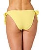 GB Solid Scrunchie Textured Lettuce Edge Tie Side Swim Bottom - Image 2