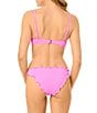 GB Solid Scrunchie Textured Lettuce Edge Underwire Bralette Swim Top & Textured Lettuce Edge Classic Hipster Swim Bottom - Image 2