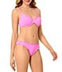 GB Solid Scrunchie Textured Lettuce Edge Underwire Bralette Swim Top & Textured Lettuce Edge Classic Hipster Swim Bottom - Image 3