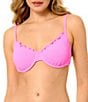 GB Solid Scrunchie Textured Lettuce Edge Underwire Bralette Swim Top & Textured Lettuce Edge Classic Hipster Swim Bottom - Image 4