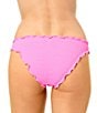 GB Solid Scrunchie Textured Lettuce Edge Underwire Bralette Swim Top & Textured Lettuce Edge Classic Hipster Swim Bottom - Image 3