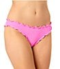 GB Solid Scrunchie Textured Lettuce Edge Underwire Bralette Swim Top & Textured Lettuce Edge Classic Hipster Swim Bottom - Image 2