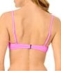 GB Solid Scrunchie Textured Lettuce Edge Underwire Bralette Swim Top - Image 2