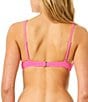 GB Solid Scrunchie Textured Plunge Underwire Swim Top - Image 2