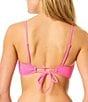 GB Solid Scrunchie Textured Rectangle Ring Bandeau Swim Top & Rectangle Ring High Leg Hipster Swim Bottom - Image 5