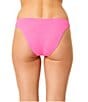 GB Solid Scrunchie Textured Rectangle Ring High Leg Hipster Swim Bottom - Image 2