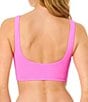 GB Solid Scrunchie Textured Scoop Neck Cropped Swim Top & Solid Textured Scrunchie Classic Hipster Swim Bottom - Image 5