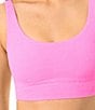 GB Solid Scrunchie Textured Scoop Neck Cropped Swim Top & Solid Textured Scrunchie Classic Hipster Swim Bottom - Image 6