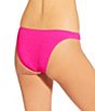 GB Solid Scrunchie Textured Tanga High Leg Hipster Swim Bottom - Image 5