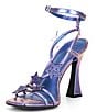 Color:Purple/Blue - Image 4 - Star-Struck Iridescent Rhinestone Star Strappy Dress Sandals