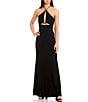 Color:Black - Image 1 - Strappy Cross Front Gown