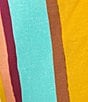Color:Multi - Image 4 - Stripe Printed Linen Blend Coordinating High Waist Shorts