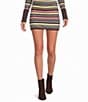 GB Striped Fold Over Coordinating Mini Skirt - Image 1