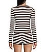 GB Striped Long Sleeve Coordinating Knit Sweater Top - Image 2