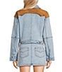 GB Suede Trim Coordinating Denim Jacket - Image 3