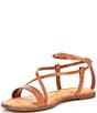 Color:Acacia Tan - Image 4 - Sun-Rise Leather Strappy Flat Sandals