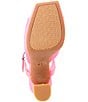 Color:Inferno Pink - Image 6 - Super-Model Satin Square Toe Platform Dress Sandals