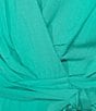 Color:Aqua - Image 3 - Tab Sleeve Wrap Dress