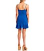 Color:Cobalt - Image 2 - Textured Sleeveless Wrap Dress