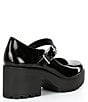 Color:Black - Image 2 - This-Love Patent Lugged Platform Mary Janes