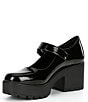 Color:Black - Image 4 - This-Love Patent Lugged Platform Mary Janes