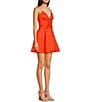 GB Tie Front Mini Dress, Color:Orange - Image 3