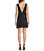 GB Tie Front V-Neck Lace Trim Mini Dress - Image 2