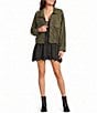 GB Tie Front V-Neck Lace Trim Mini Dress - Image 3