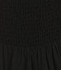 Color:Black - Image 3 - Tie Shoulder Linen Blend Midi Dress