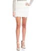 Color:White - Image 1 - Tiered Feather Mini Skirt