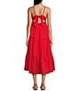Color:Red - Image 2 - Tiered Maxi Dress