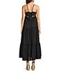 GB Tiered V-Neck Sleeveless Tie-Back Maxi Dress, Color:Black - Image 2