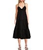 Color:Black - Image 1 - Tiered Maxi Dress