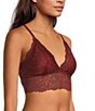 Color:Rose Brown - Image 1 - Triangle Lace Bralette