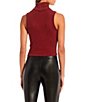 Color:Burgundy - Image 2 - Turtleneck Top